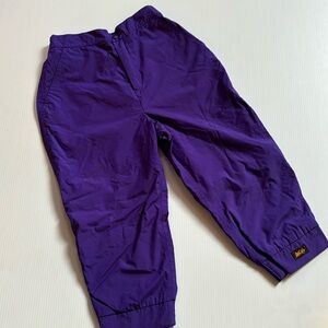 REI vintage cropped, purple nylon jogger pants. Women’s size 12